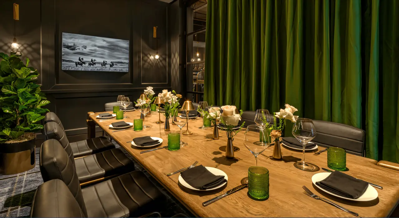 Milano, a private dining room with a long table